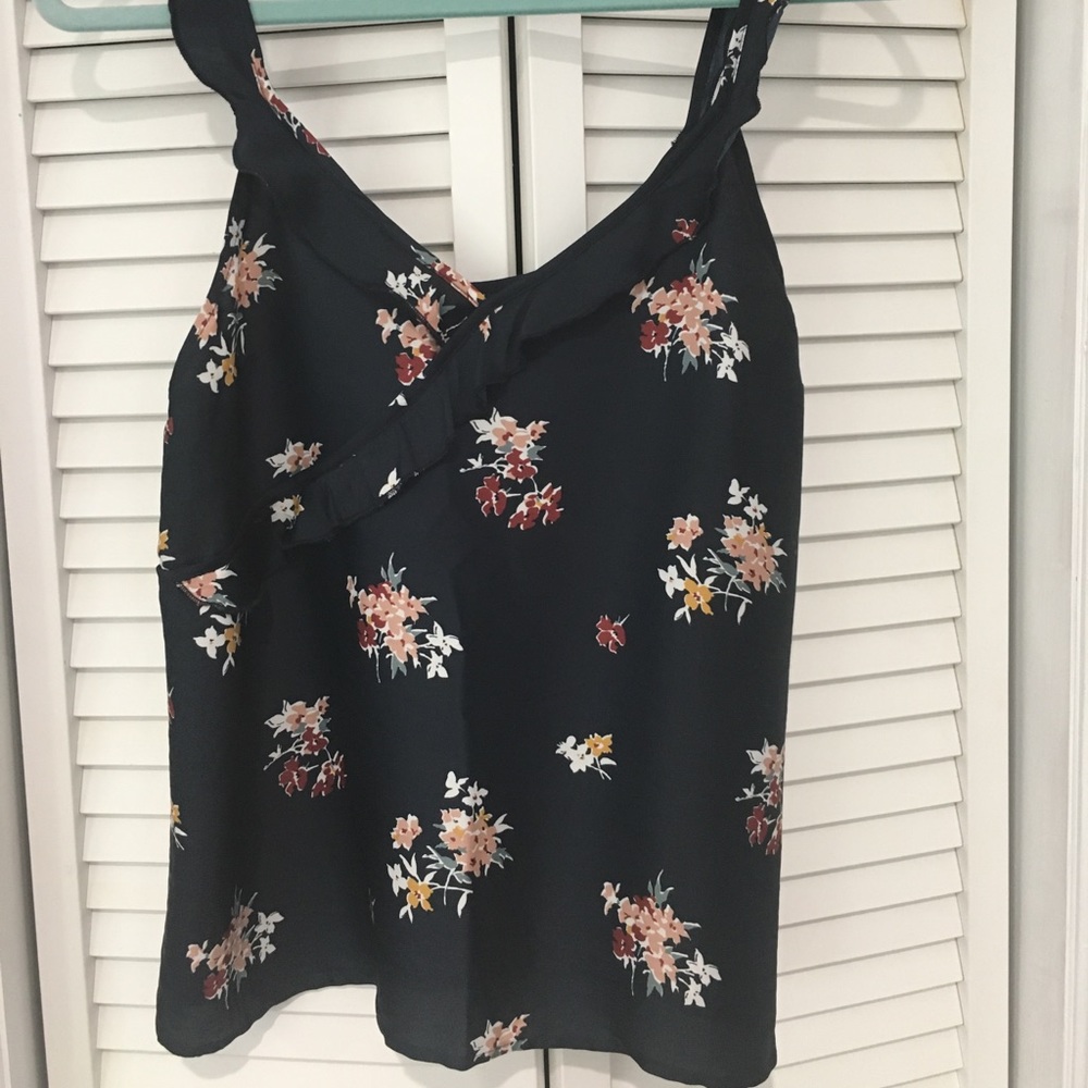 Abercrombie satin floral tank cami